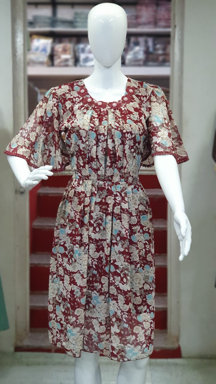 Ff 183 New Stylish Wear Georgette Printed Anarkali Kurti Collection